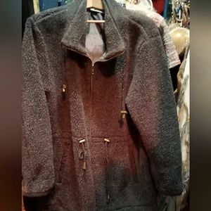 Medium Men's sherpa lined charcoal jacket by 220 Hickory